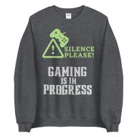 עולם הגיימרים - חולצות ואביזרים סווצ'רטים לגיימרים סוודר גיימר Gaming in progress