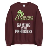 עולם הגיימרים - חולצות ואביזרים סווצ'רטים לגיימרים סוודר גיימר Gaming in progress