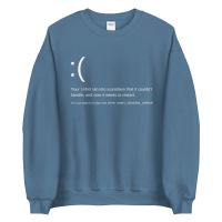 עולם הגיימרים - חולצות ואביזרים סווצ'רטים לגיימרים סוודר גיימר Blue screen