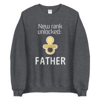 עולם הגיימרים - חולצות ואביזרים סווצ'רטים לגיימרים סוודר גיימר New rank unlocked: father