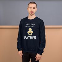 עולם הגיימרים - חולצות ואביזרים סווצ'רטים לגיימרים סוודר גיימר New rank unlocked: father