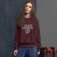 עולם הגיימרים - חולצות ואביזרים סווצ'רטים לגיימרים סוודר גיימר Level up