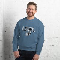 עולם הגיימרים - חולצות ואביזרים סווצ'רטים לגיימרים סוודר גיימר Level up