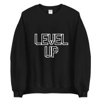 עולם הגיימרים - חולצות ואביזרים סווצ'רטים לגיימרים סוודר גיימר Level up