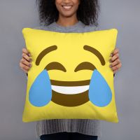 עולם הגיימרים - חולצות ואביזרים כריות אימוג׳י כרית אימוג׳י דמעות של צחוק