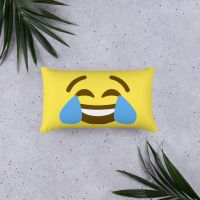 עולם הגיימרים - חולצות ואביזרים כריות אימוג׳י כרית אימוג׳י דמעות של צחוק