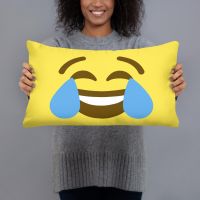 עולם הגיימרים - חולצות ואביזרים כריות אימוג׳י כרית אימוג׳י דמעות של צחוק