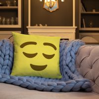 עולם הגיימרים - חולצות ואביזרים כריות אימוג׳י כרית אימוג׳י מרוצה