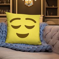 עולם הגיימרים - חולצות ואביזרים כריות אימוג׳י כרית אימוג׳י מרוצה