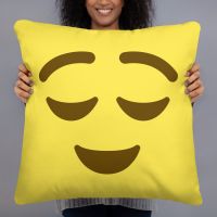 עולם הגיימרים - חולצות ואביזרים כריות אימוג׳י כרית אימוג׳י מרוצה