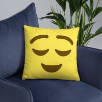 עולם הגיימרים - חולצות ואביזרים כריות אימוג׳י כרית אימוג׳י מרוצה