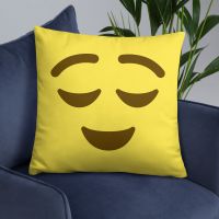 עולם הגיימרים - חולצות ואביזרים כריות אימוג׳י כרית אימוג׳י מרוצה