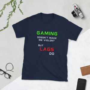 עולם הגיימרים - חולצות ואביזרים חולצות לגיימרים חולצת גיימר Gaming doesn't make me violent
