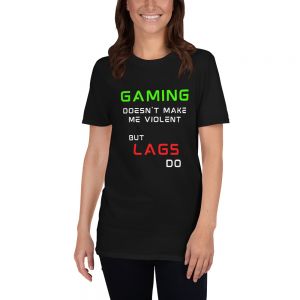 עולם הגיימרים - חולצות ואביזרים חולצות לגיימרים חולצת גיימר Gaming doesn't make me violent