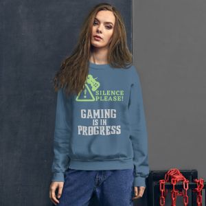 עולם הגיימרים - חולצות ואביזרים סווצ'רטים לגיימרים סוודר גיימר Gaming in progress
