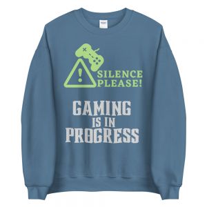 עולם הגיימרים - חולצות ואביזרים סווצ'רטים לגיימרים סוודר גיימר Gaming in progress
