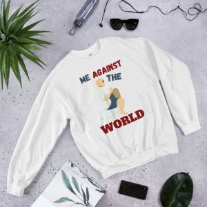 עולם הגיימרים - חולצות ואביזרים סווצ'רטים לגיימרים סוודר גיימר Me against the world