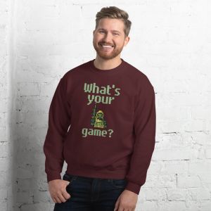 עולם הגיימרים - חולצות ואביזרים סווצ'רטים לגיימרים סוודר גיימר What's your game