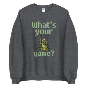 עולם הגיימרים - חולצות ואביזרים סווצ'רטים לגיימרים סוודר גיימר What's your game