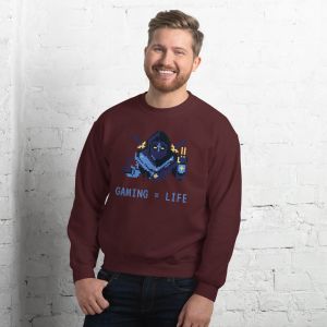 עולם הגיימרים - חולצות ואביזרים סווצ'רטים לגיימרים סוודר גיימר Gaming = life
