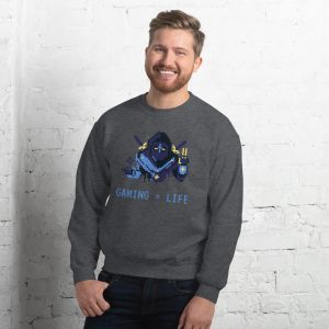 עולם הגיימרים - חולצות ואביזרים סווצ'רטים לגיימרים סוודר גיימר Gaming = life