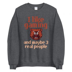 עולם הגיימרים - חולצות ואביזרים סווצ'רטים לגיימרים סוודר גיימר I like gaming 