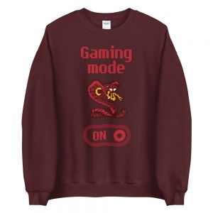 עולם הגיימרים - חולצות ואביזרים סווצ'רטים לגיימרים סוודר גיימר Gaming mode ON