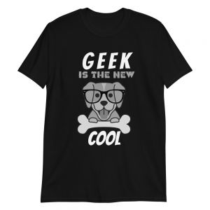 עולם הגיימרים - חולצות ואביזרים חולצות לגיימרים חולצת גיימר Geek is the new cool שחור לבן