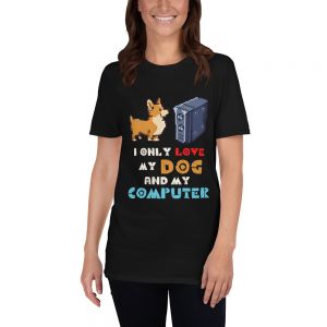 עולם הגיימרים - חולצות ואביזרים חולצות לגיימרים חולצת גיימר My dog and my computer