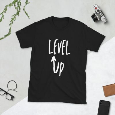 חולצת גיימר Level up גרפיטי